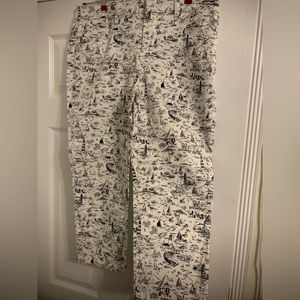 Charter Club lighthouse/coastal print Bristol Capri size 14